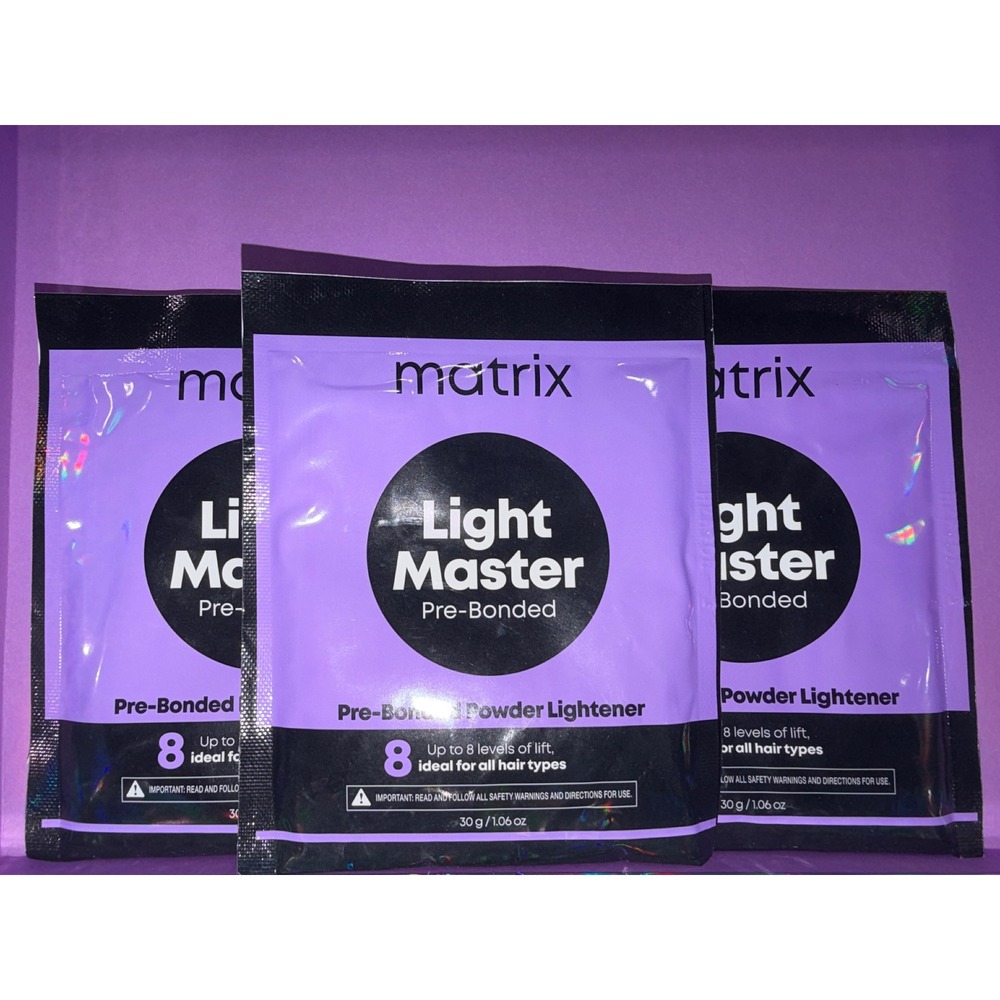 Matrix Light Master‎ Pre-Bonded Powder Lightener hair 8 Levels of Lift 3 Pack